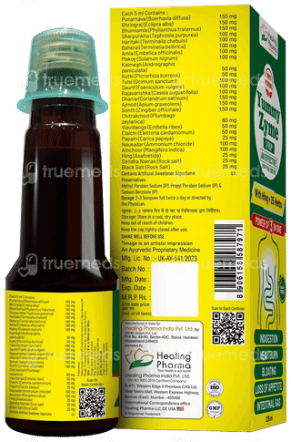Yummy Zyme Sugar Free Syrup 225Ml